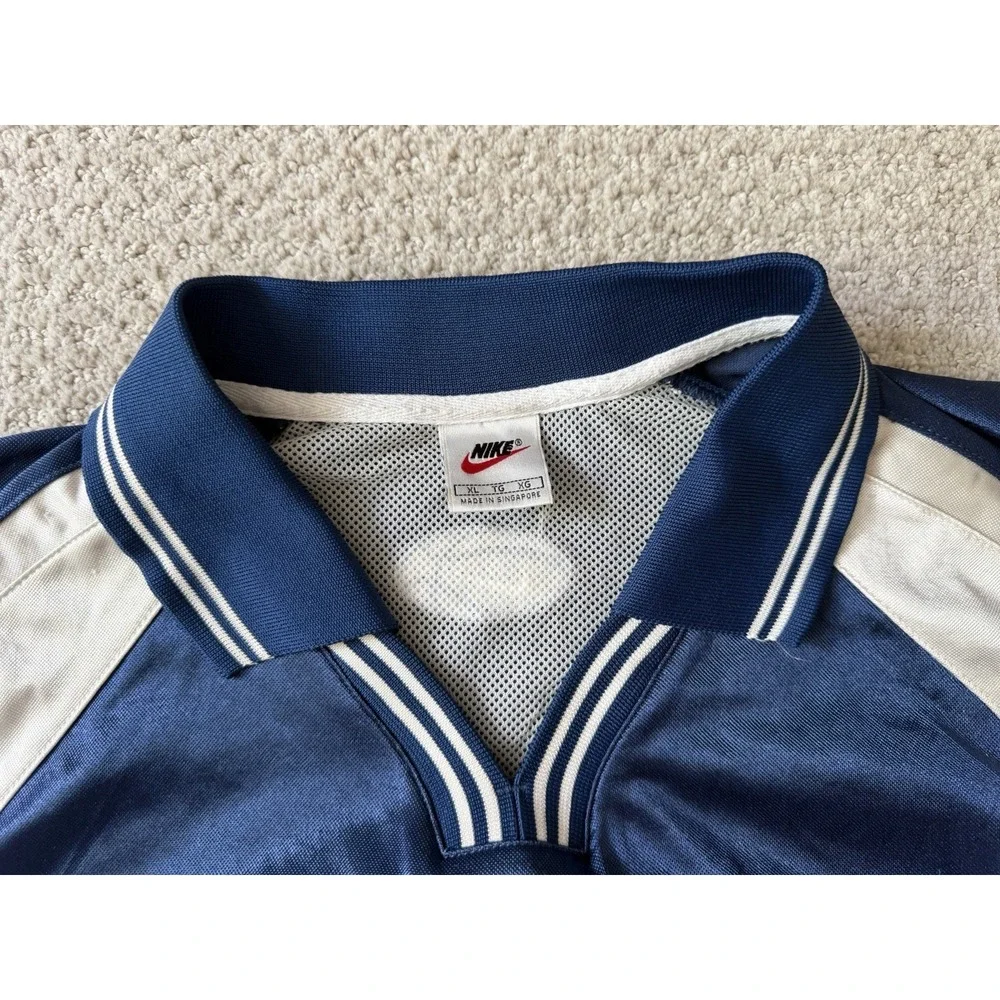 Vintage 90s Nike Basketball Collared Polo Warmup Pullover Shirt Size XL